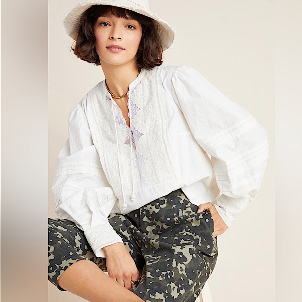 Anthropologie Delilah peasant blouse